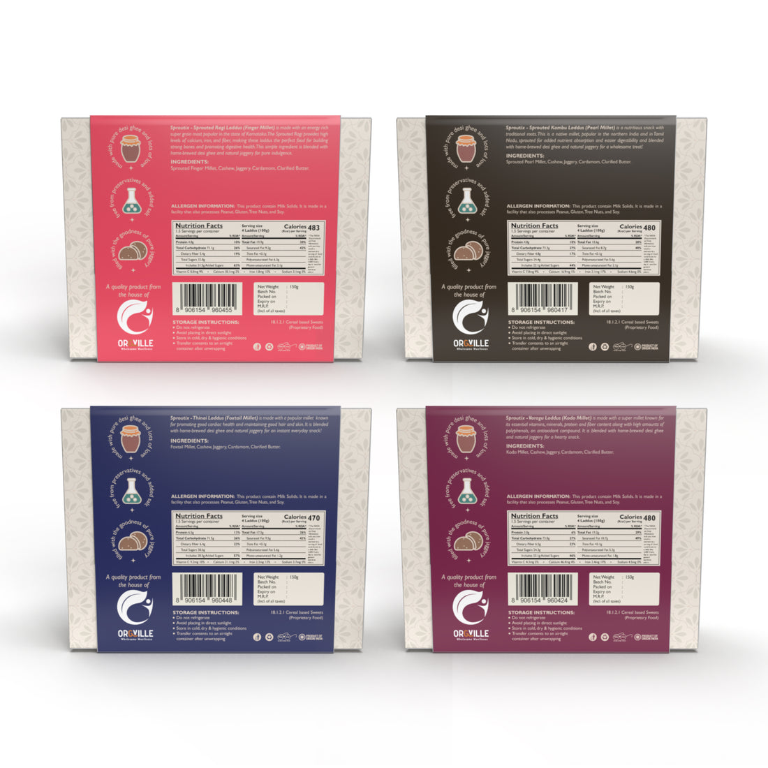 Sproutix Laddu (150g) - Combo 2 (Pack of 4)