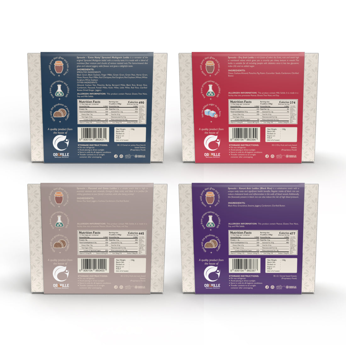 Sproutix Laddu (150g) - Combo 3 (Pack of 4)