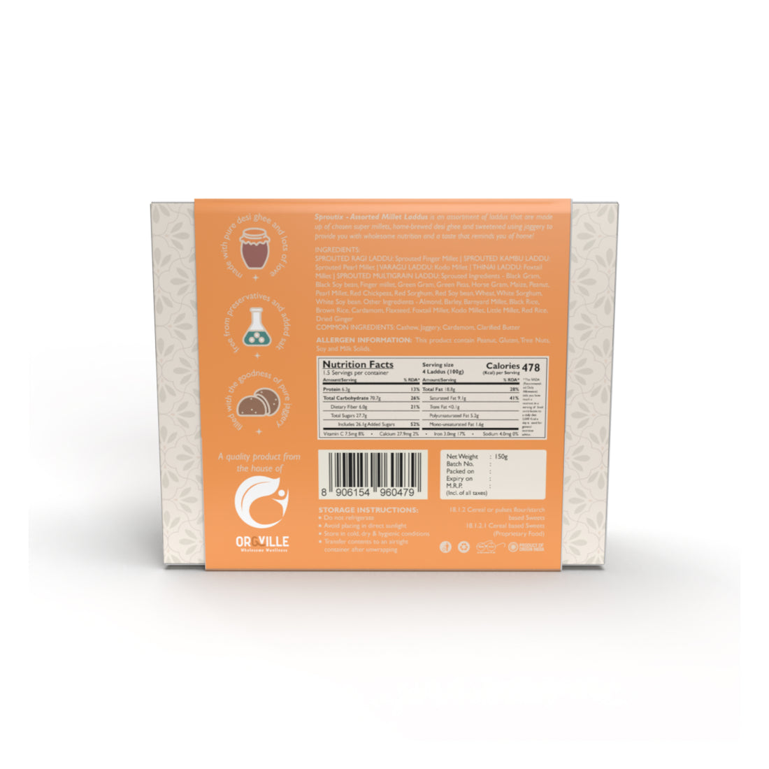 Sproutix Laddu - Assorted Millet Laddus (150g)