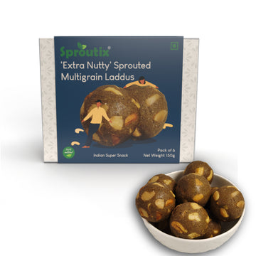Sproutix Laddu - Extra Nutty Sprouted Multigrain Laddu (150g)