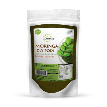 Orgville moringa idli podi, milled from drumstick leaf