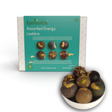 Assorted energy laddus, dense and portable enough for a lunchbox
