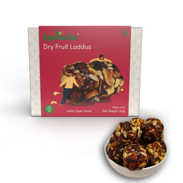 A dry fruit laddu, sweetened with jaggery