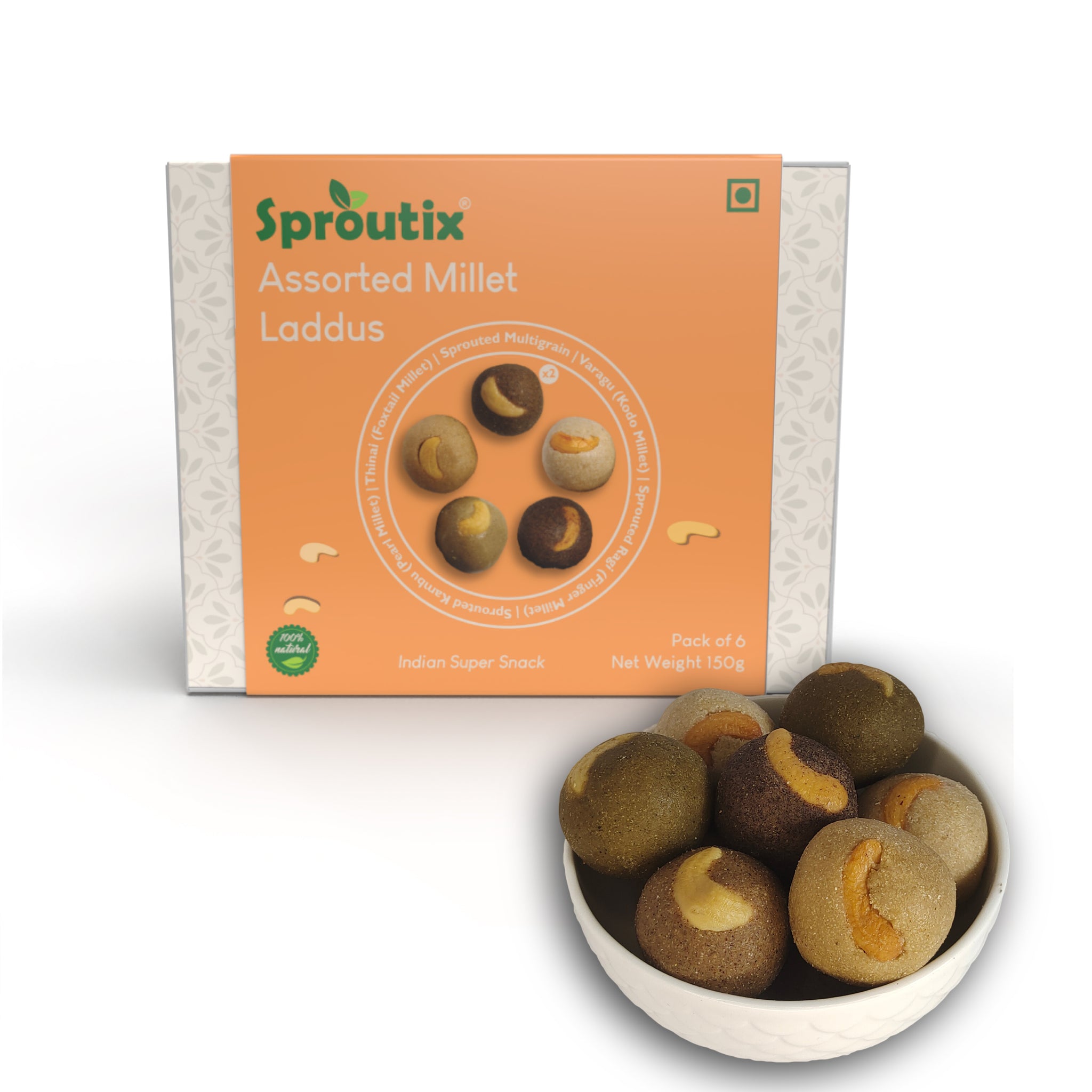 Sproutix Laddu - Assorted Millet Laddus (150g)